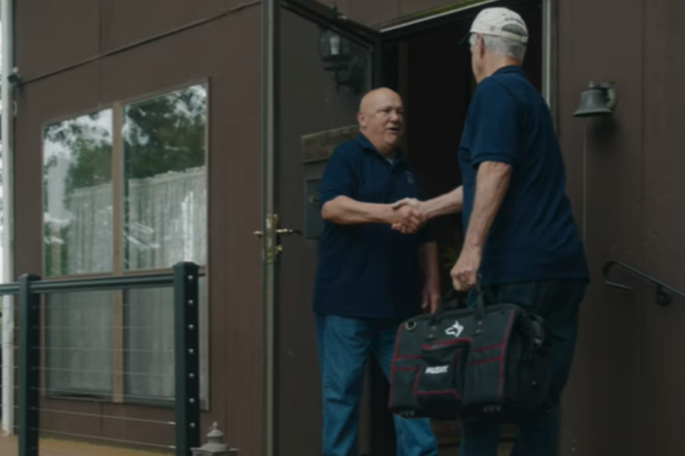 handyman arriving at home to complete repairs
